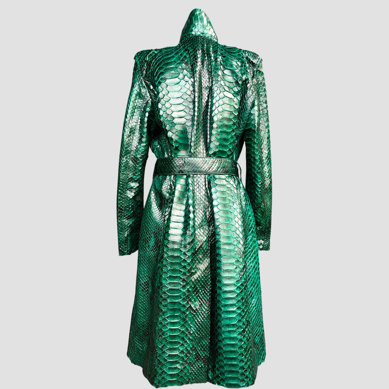 Dragon python leather coat