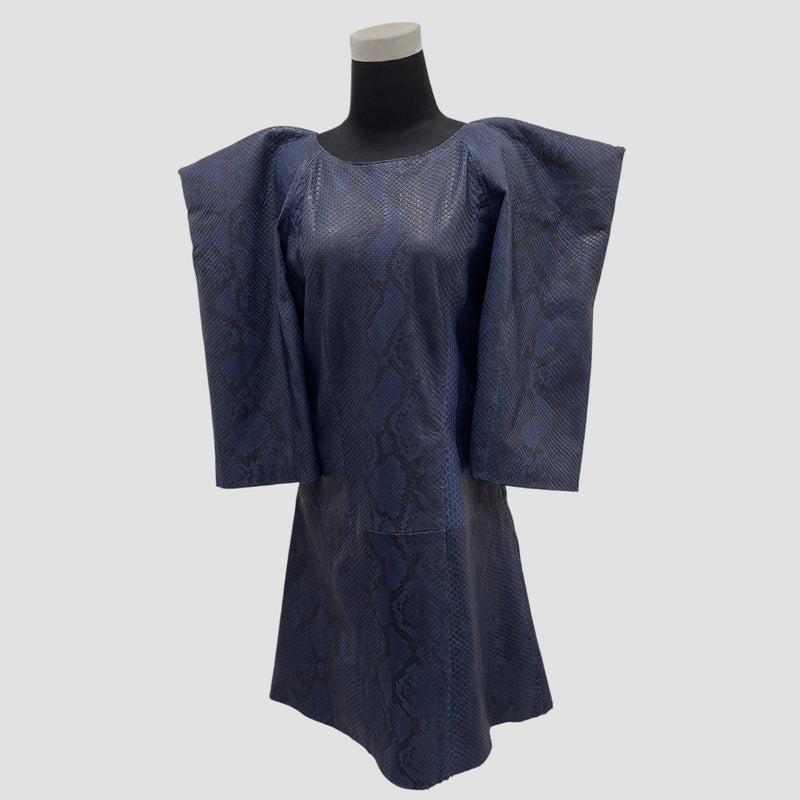 Python leather dress