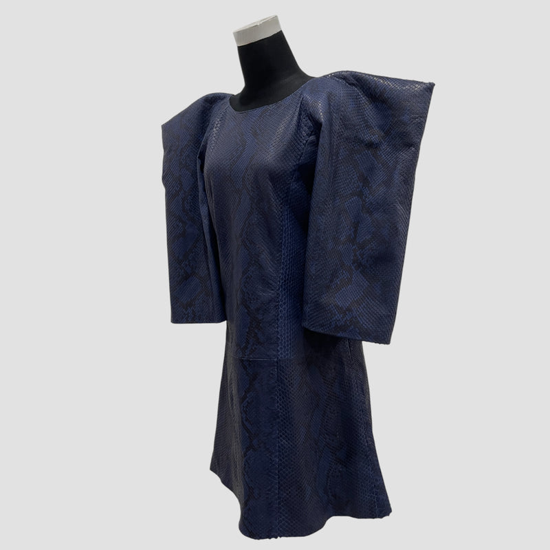 Python leather dress