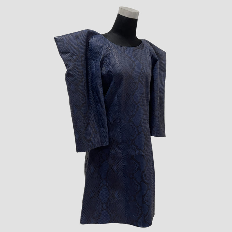 Python leather dress