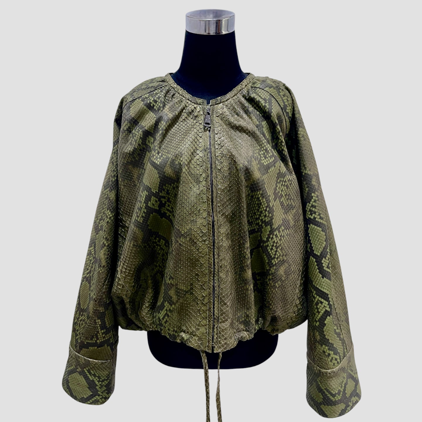 Python leather jacket