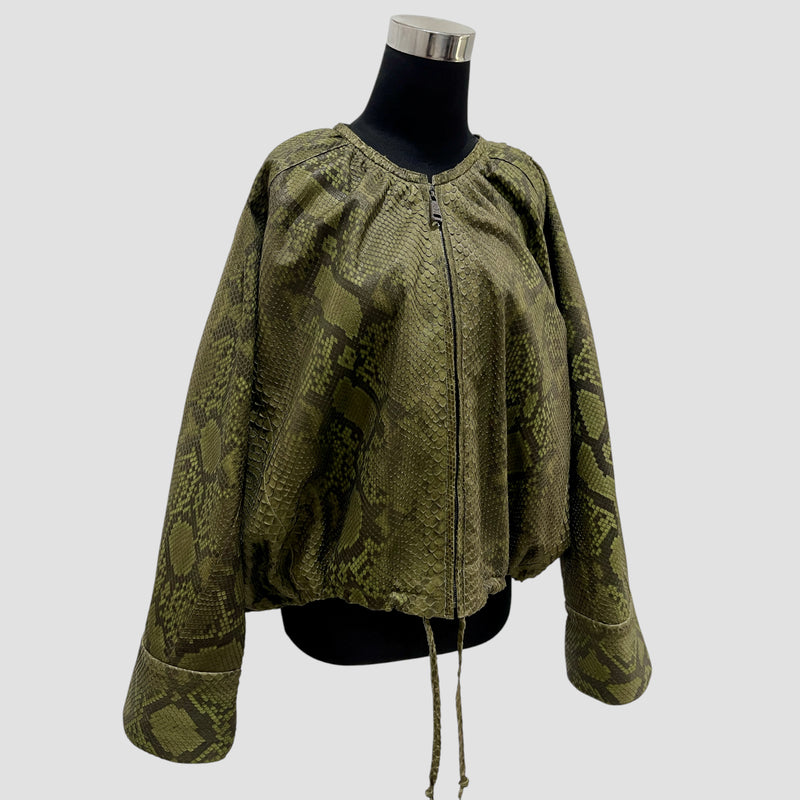 Python leather jacket