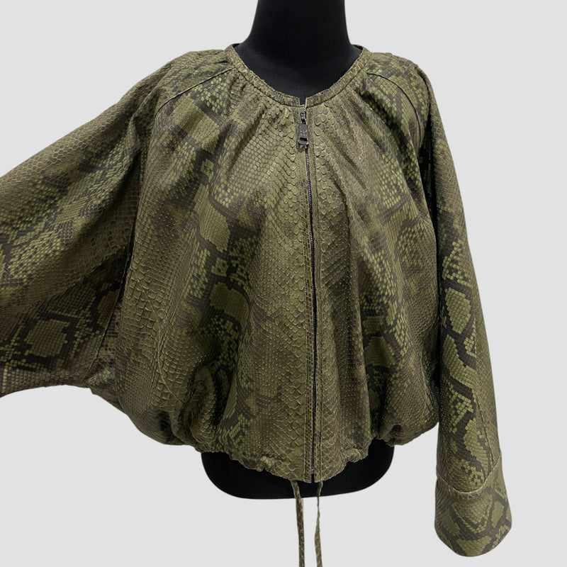 Python leather jacket