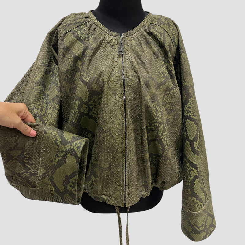 Python leather jacket