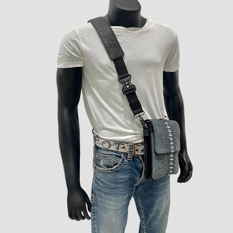 King python leather bag