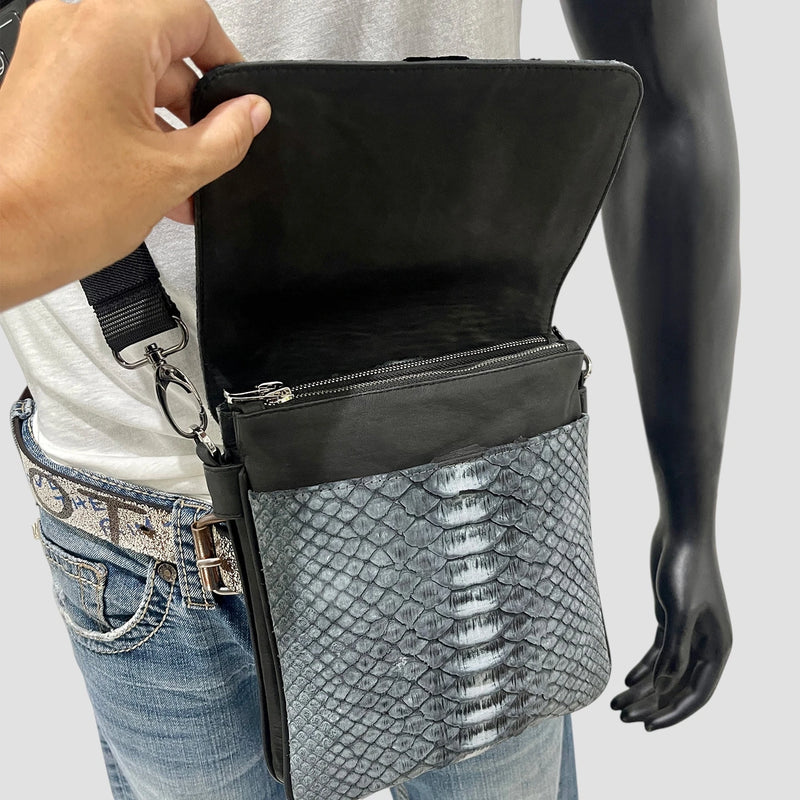 King python leather bag