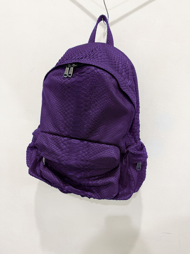 Python leather backpack