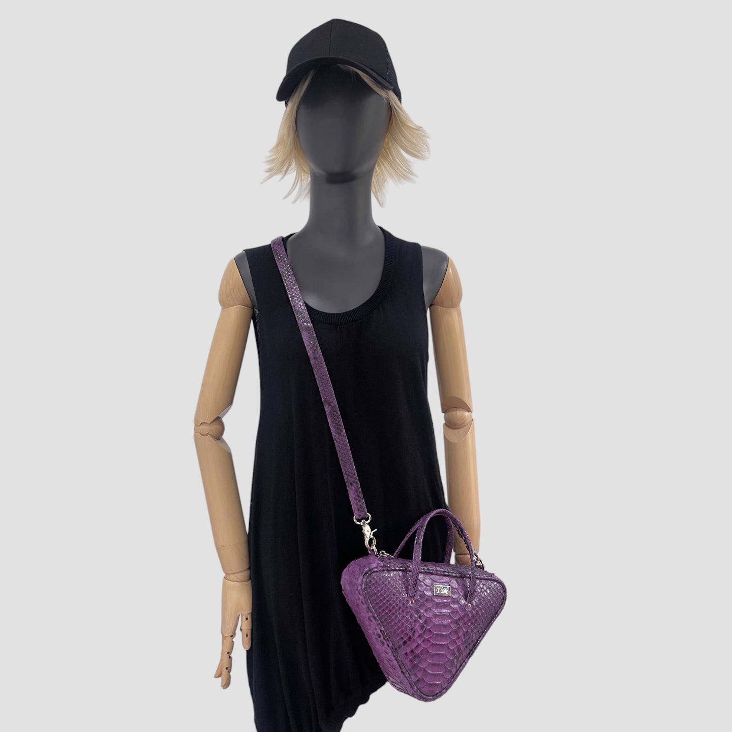 Python leather bag