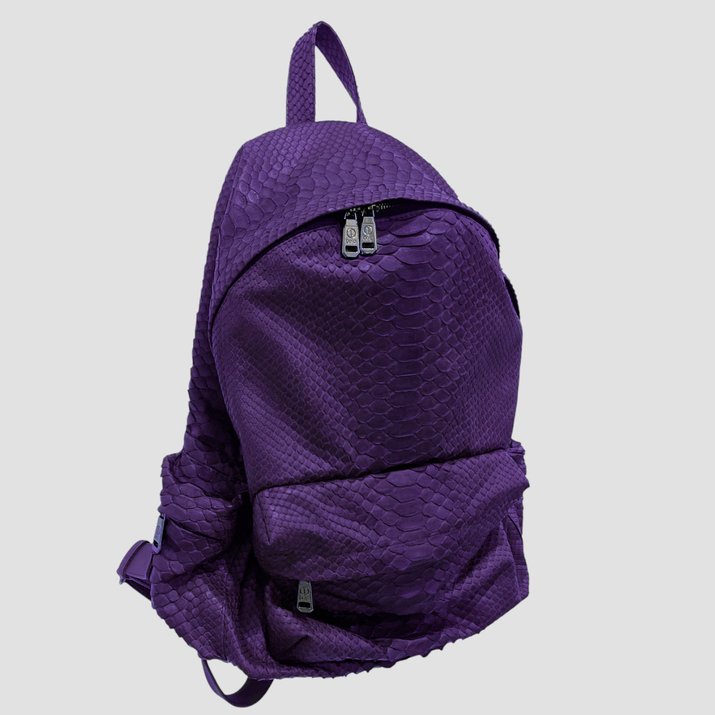 Python leather backpack