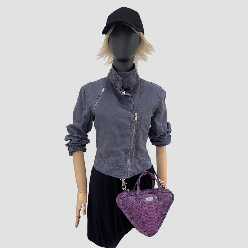 Python leather bag