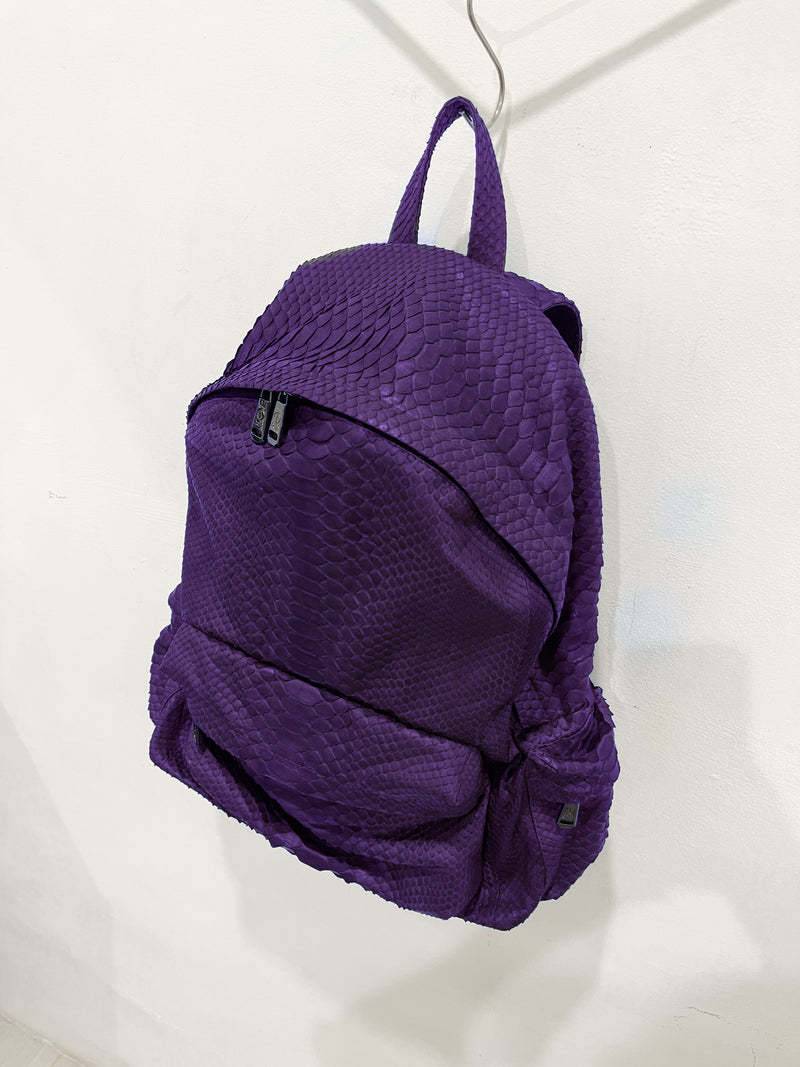 Python leather backpack