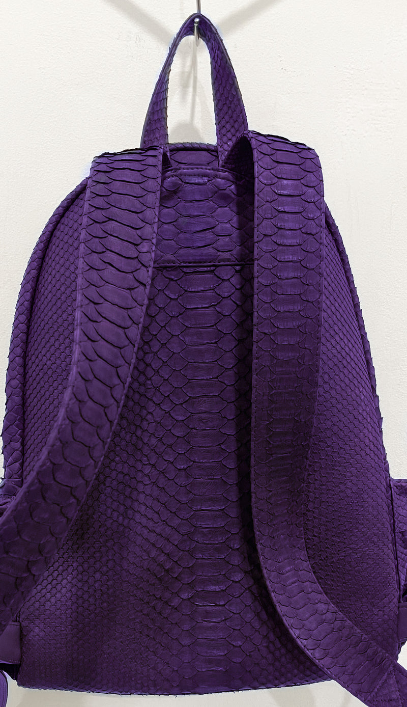 Python leather backpack