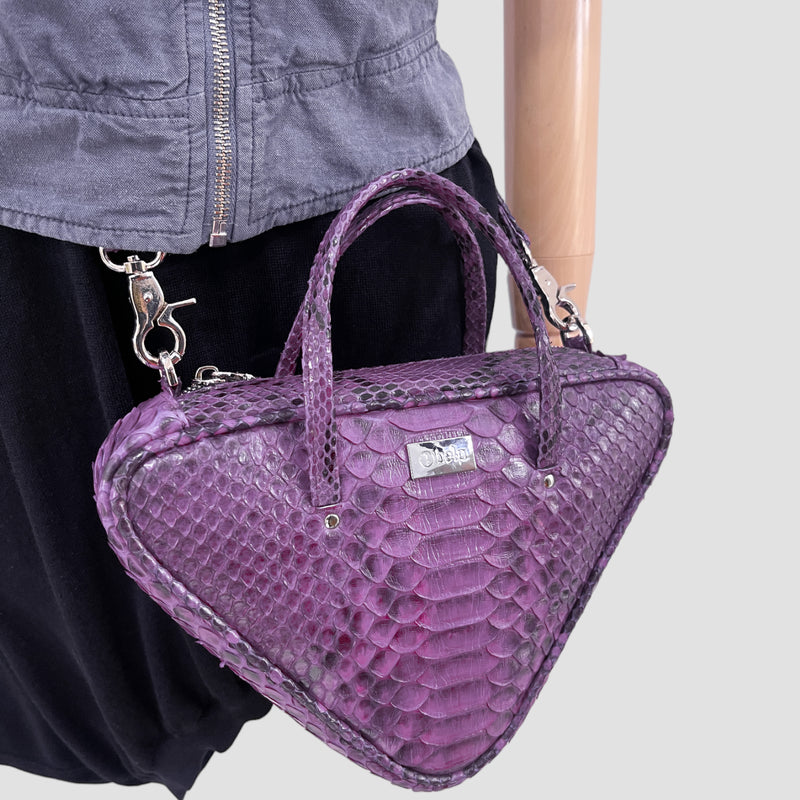 Python leather bag