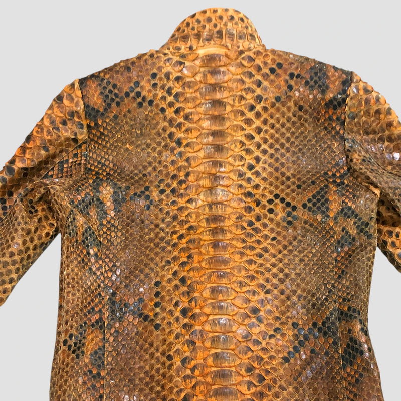 King python leather biker jacket