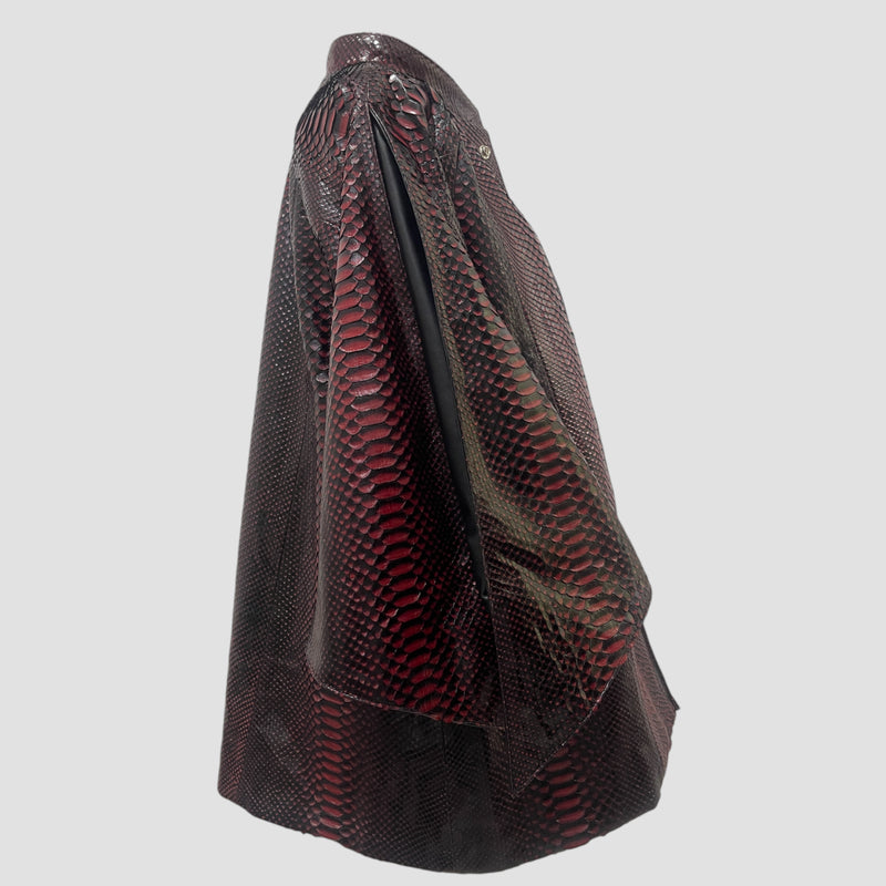 Python leather cape