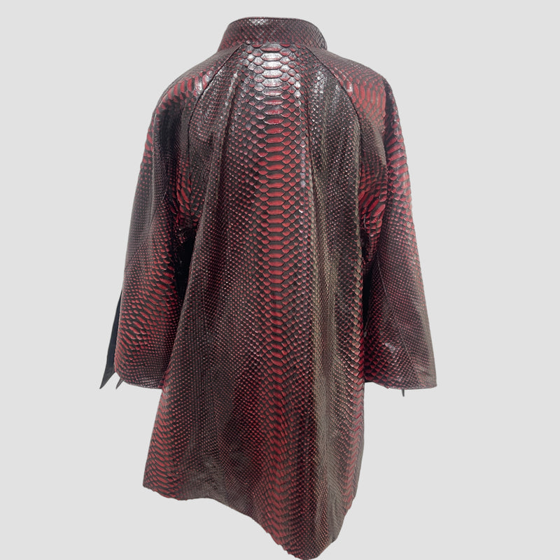 Python leather cape
