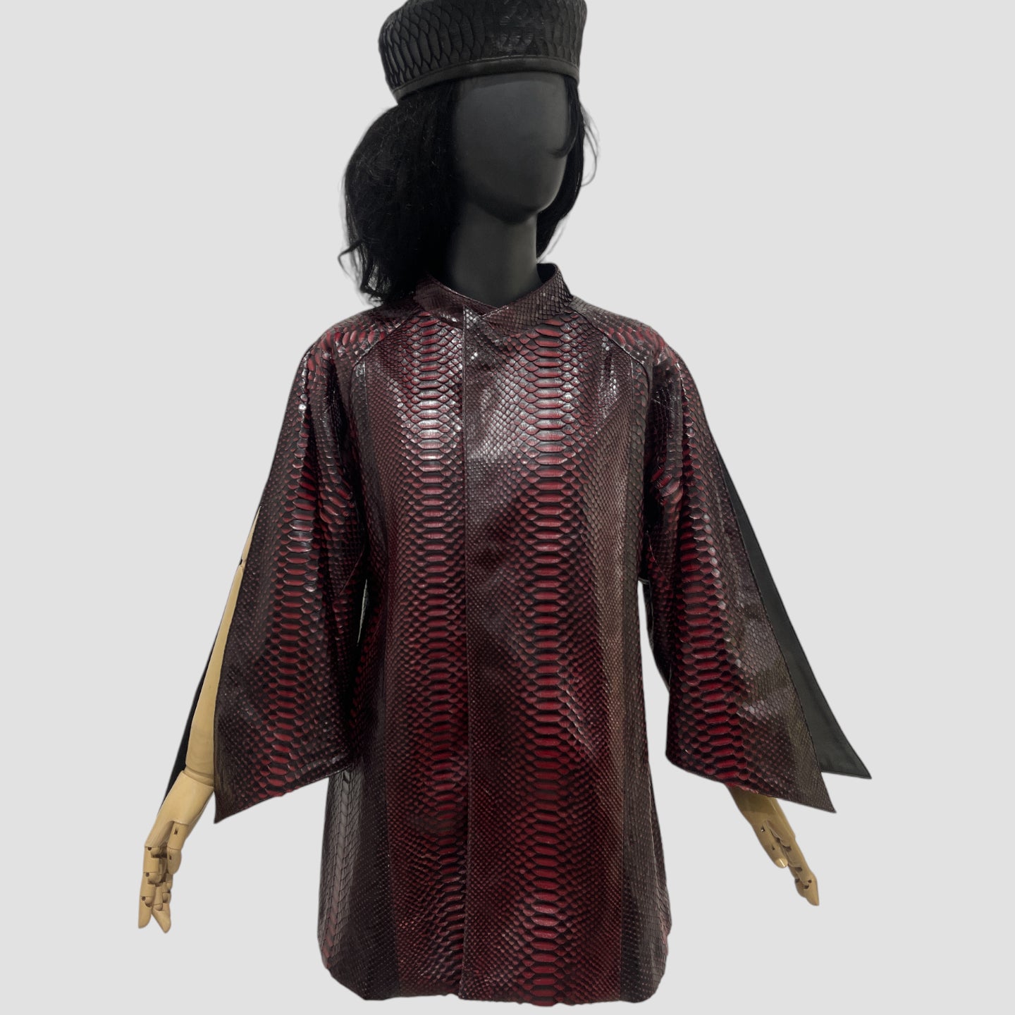 Python leather cape