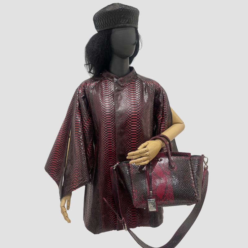 Python leather cape