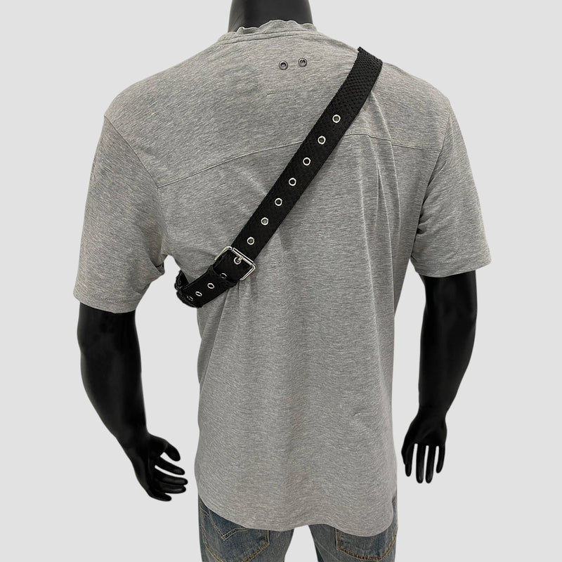 Python leather belt bag