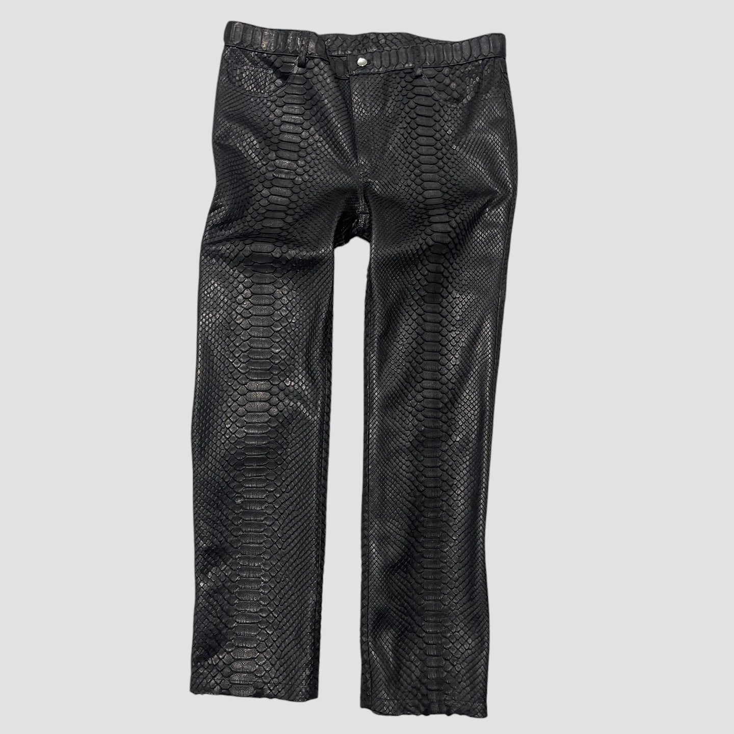 King python leather pants
