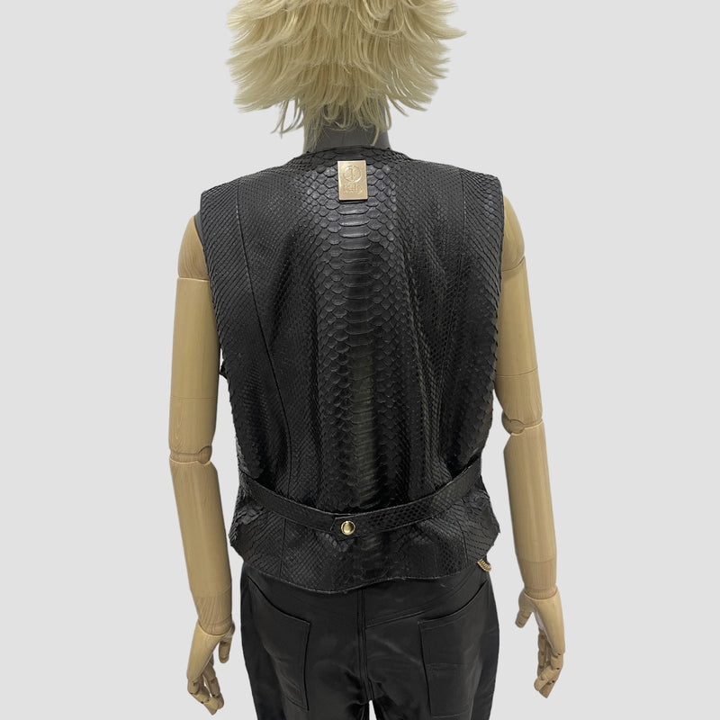Python leather vest
