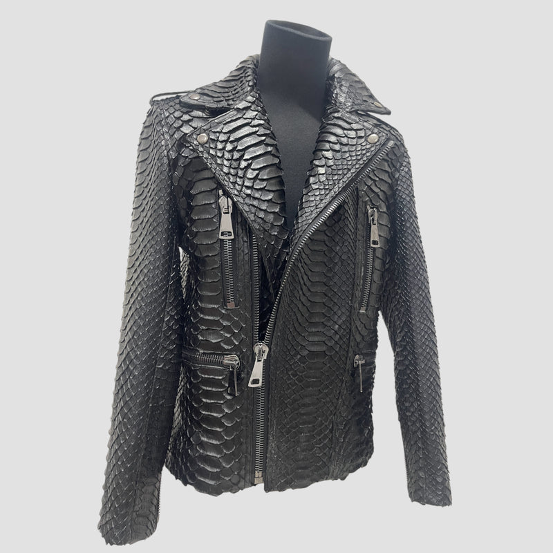 King python leather jacket