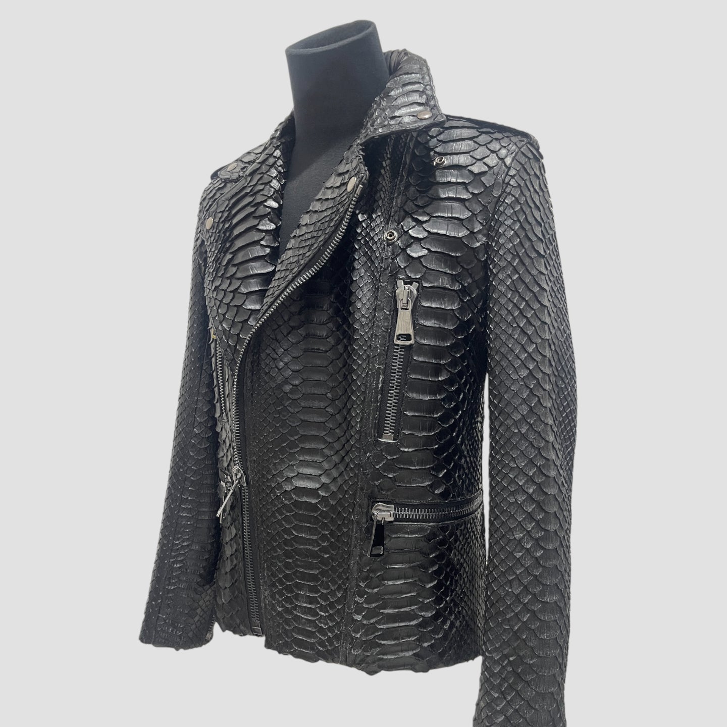 King python leather jacket