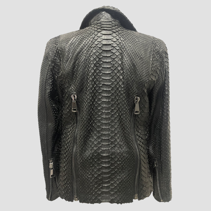 King python leather jacket back zippers