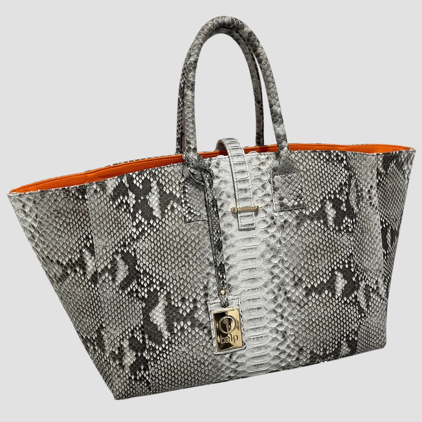 Python leather bag