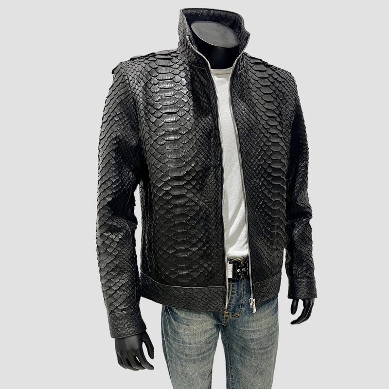 King python leather jacket