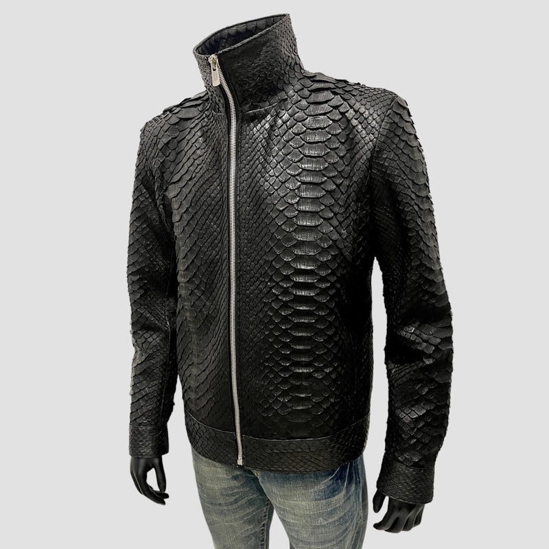 King python leather jacket