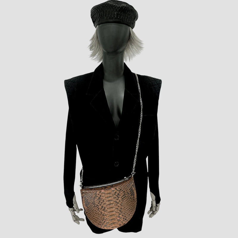 Python leather bag