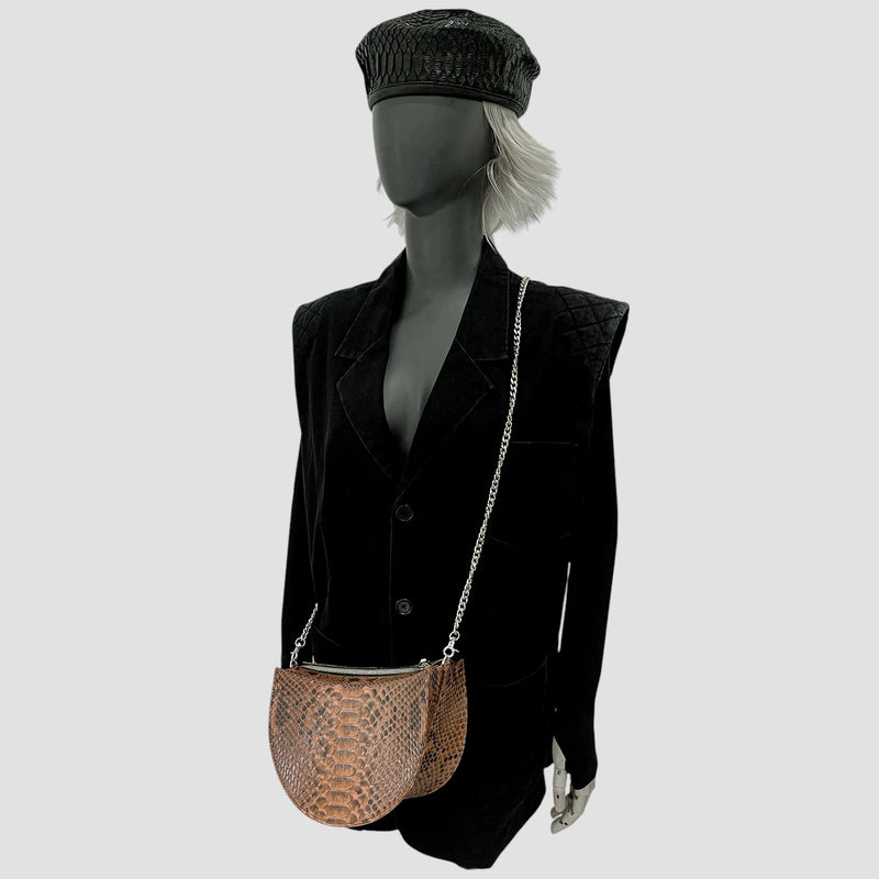 Python leather bag