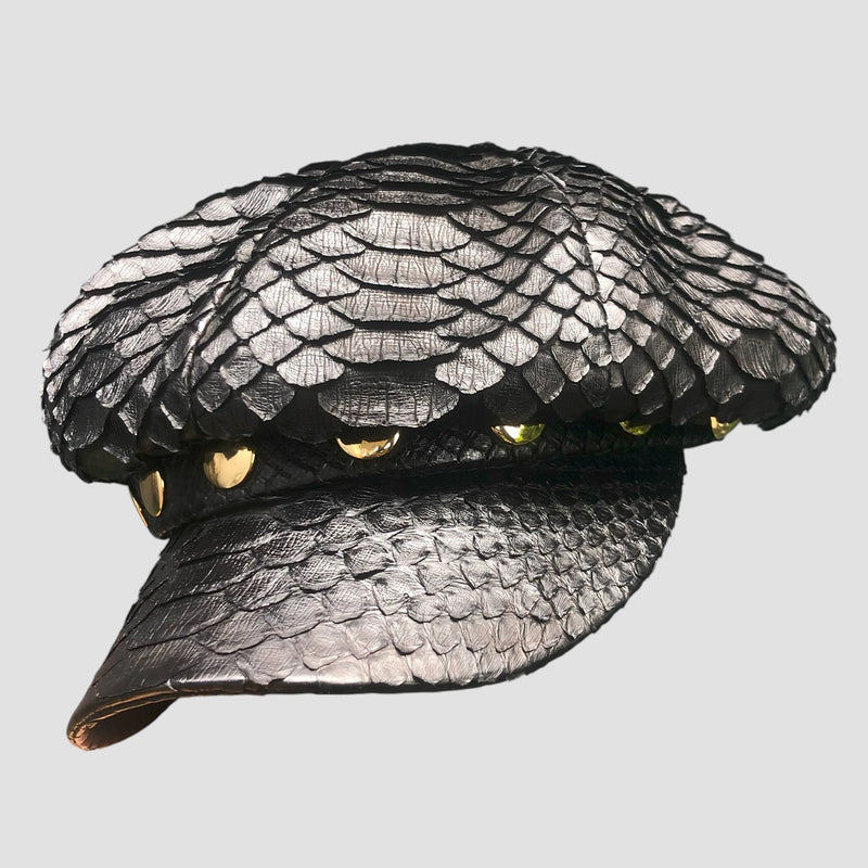Python leather hat