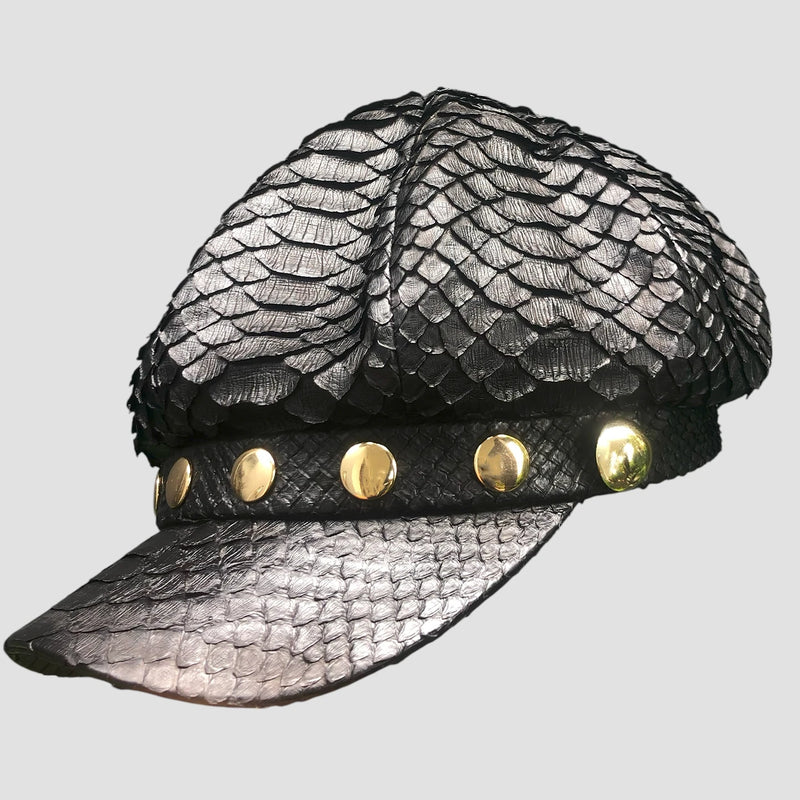 Python leather hat