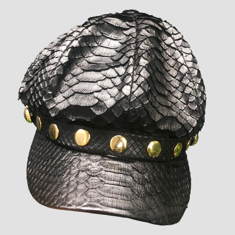 Python leather hat