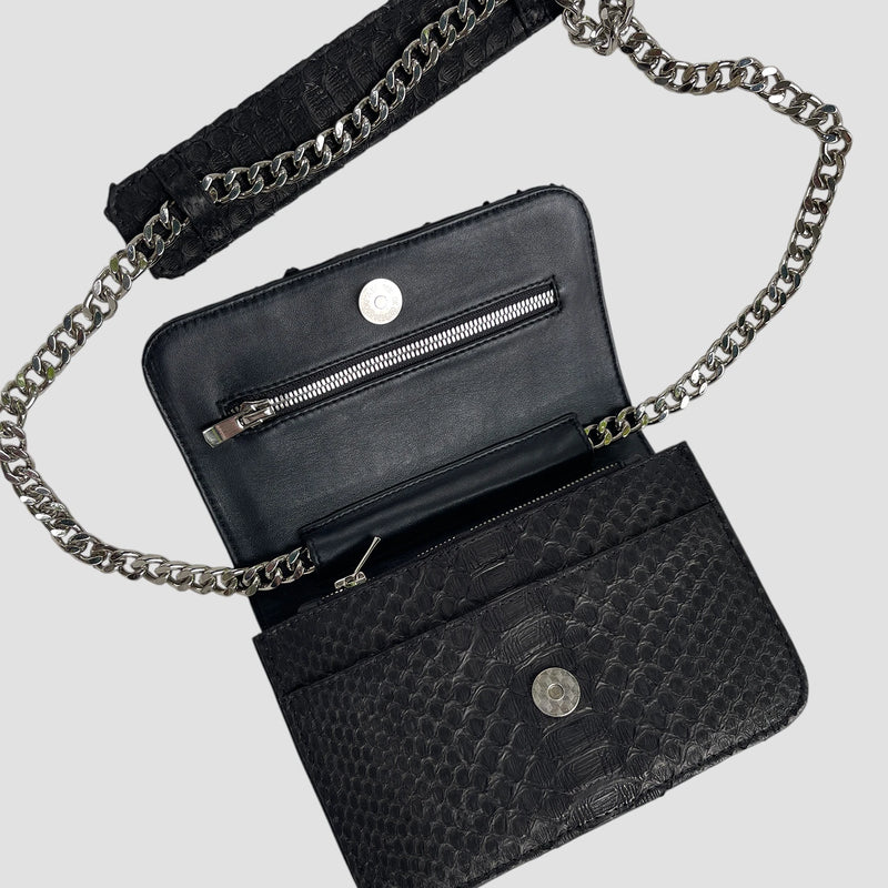 Python leather bag