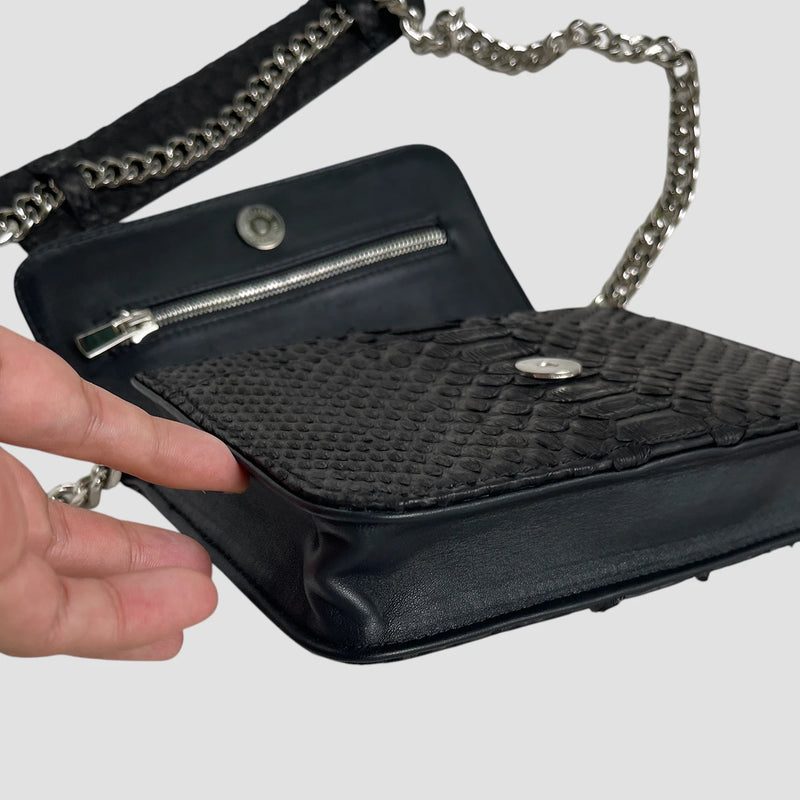 Python leather bag
