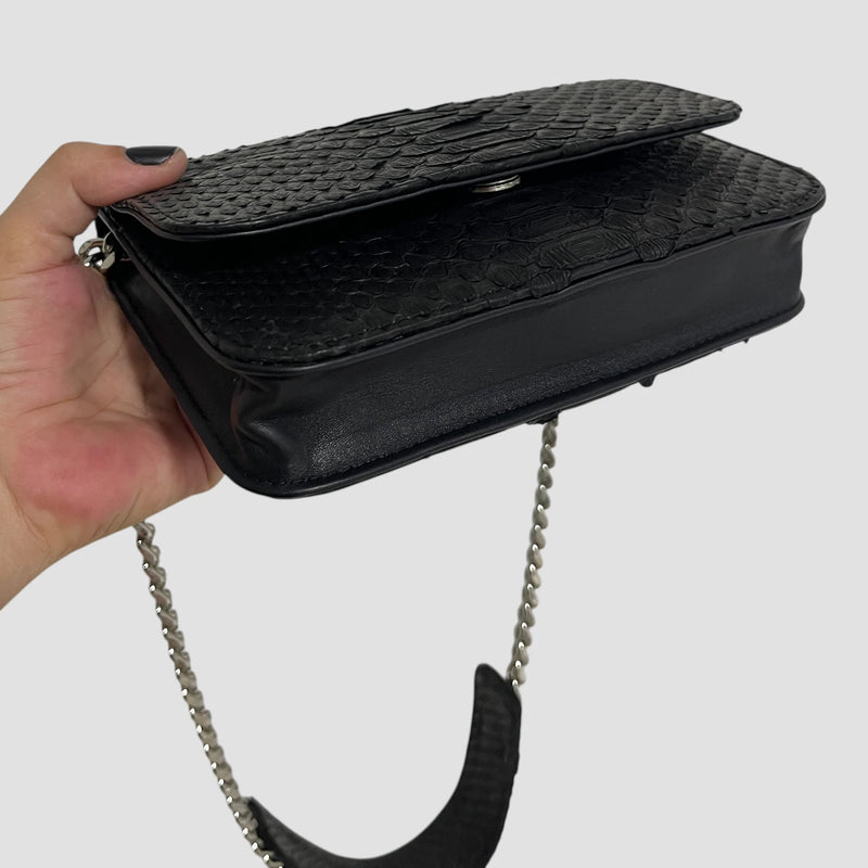 Python leather bag