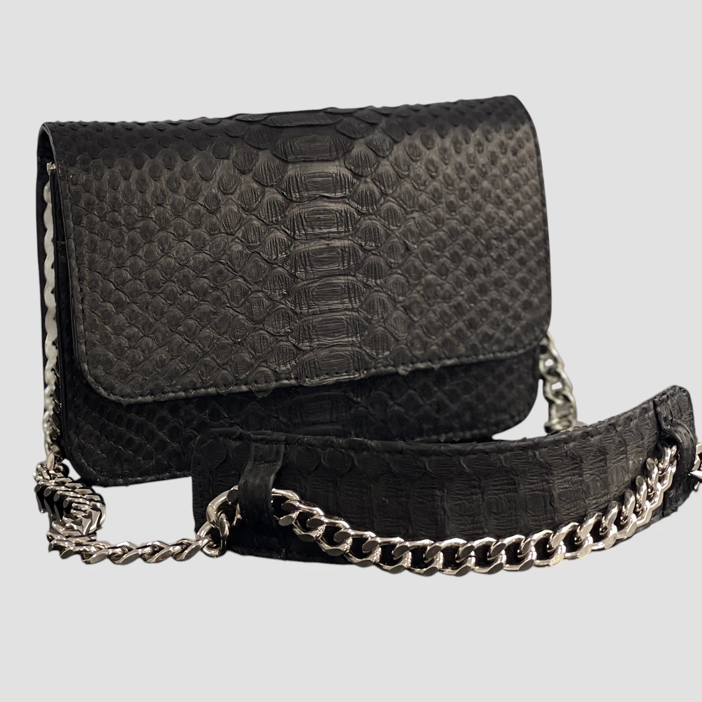 Python leather bag