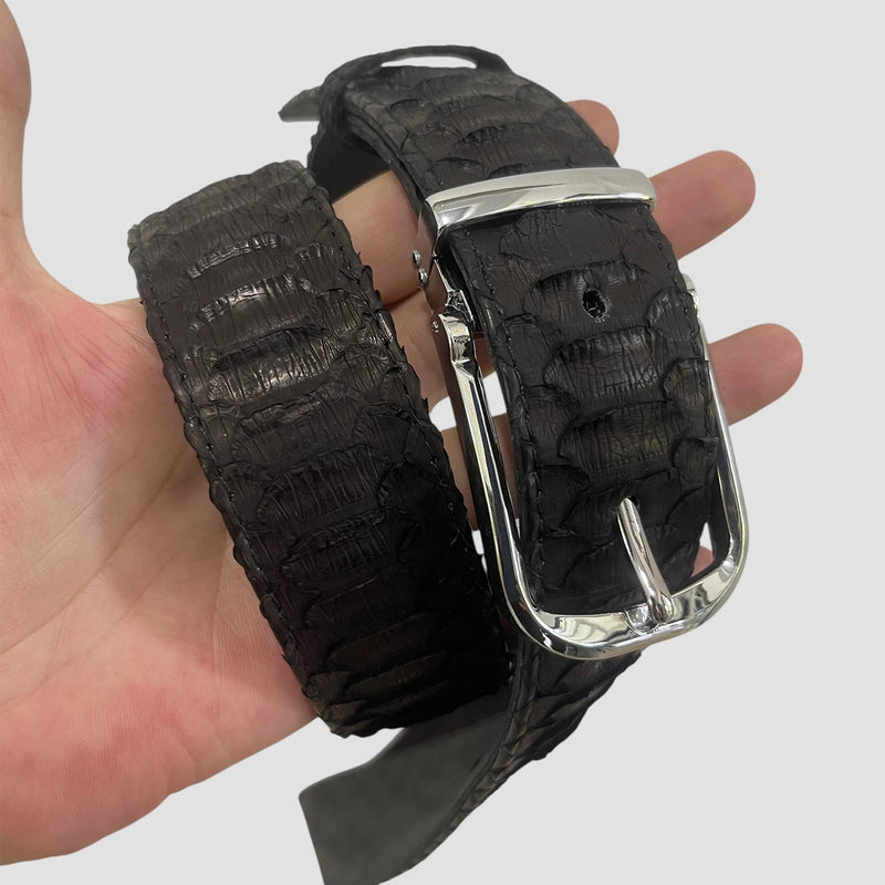Python leather belt