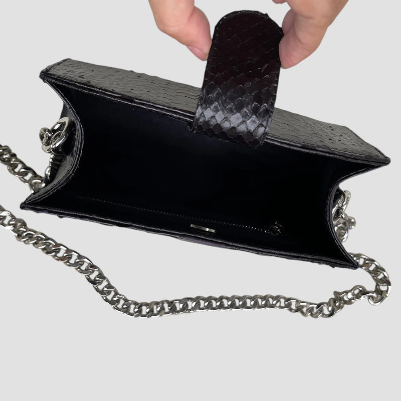 Python leather bag
