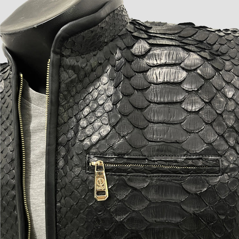 King python leather vest