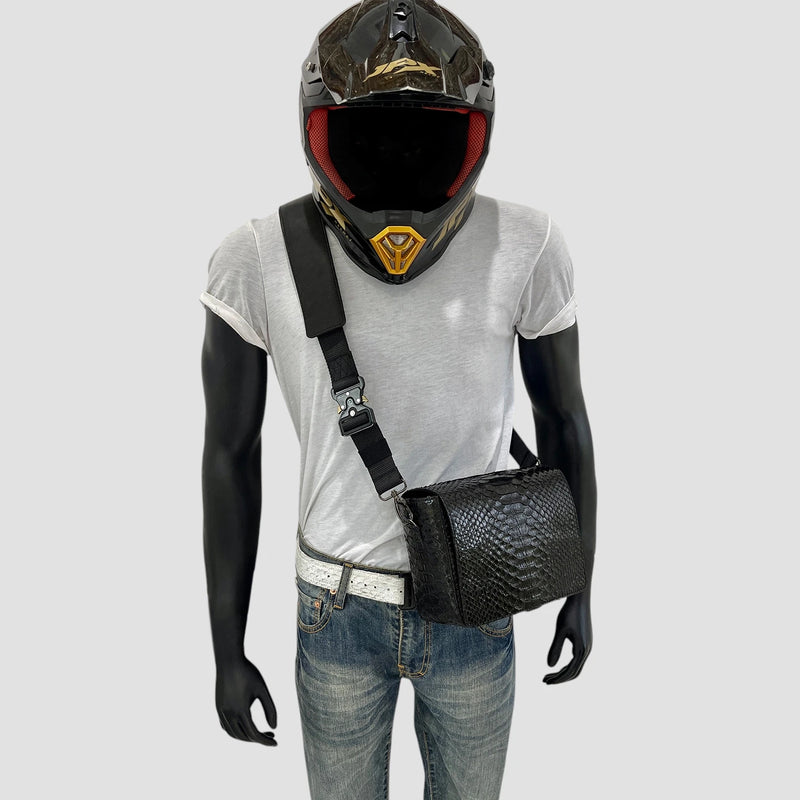 Python leather bag