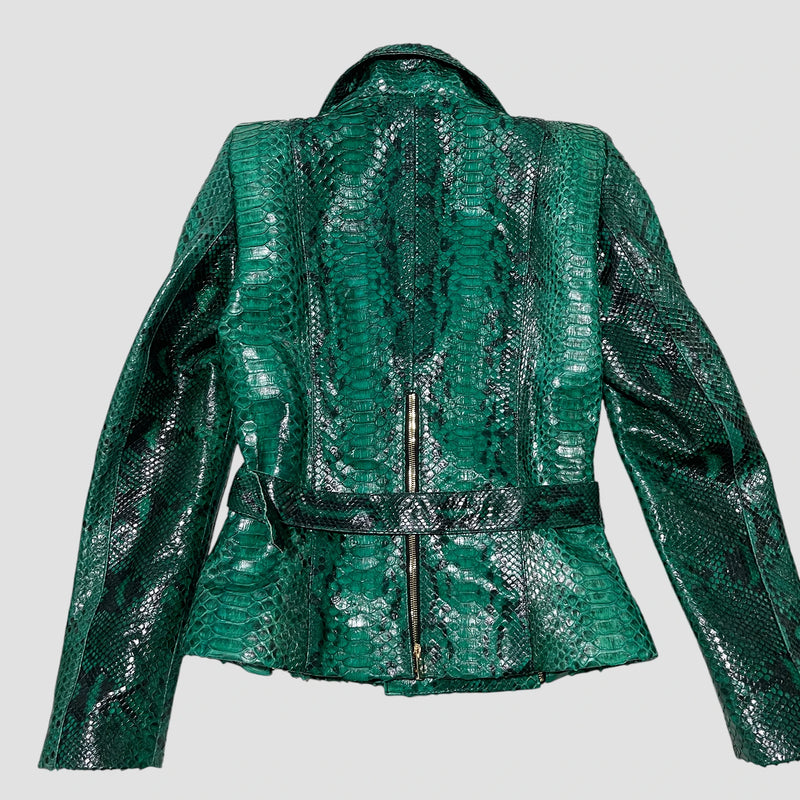 Python leather jacket