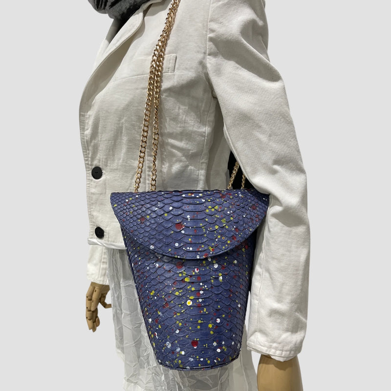 Python leather bag