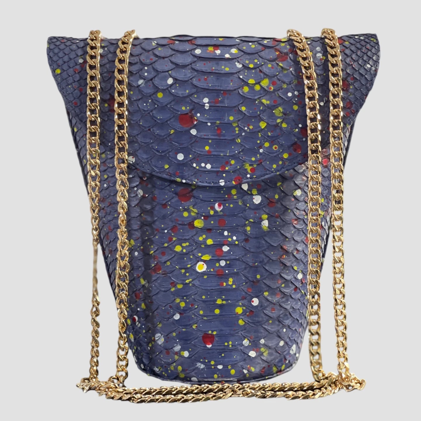 Python leather bag