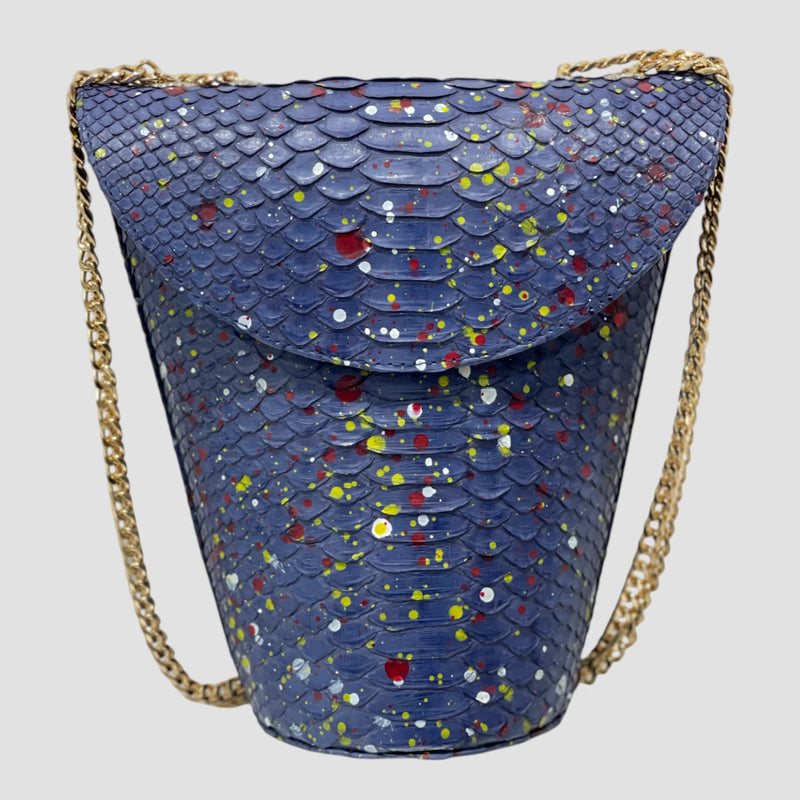 Python leather bag