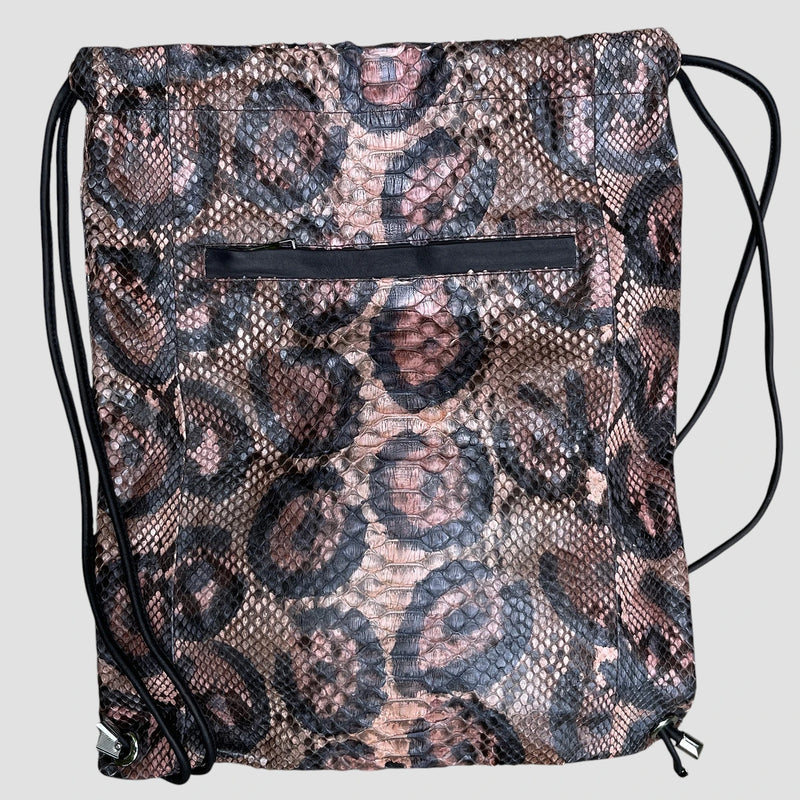 Python leather backpack