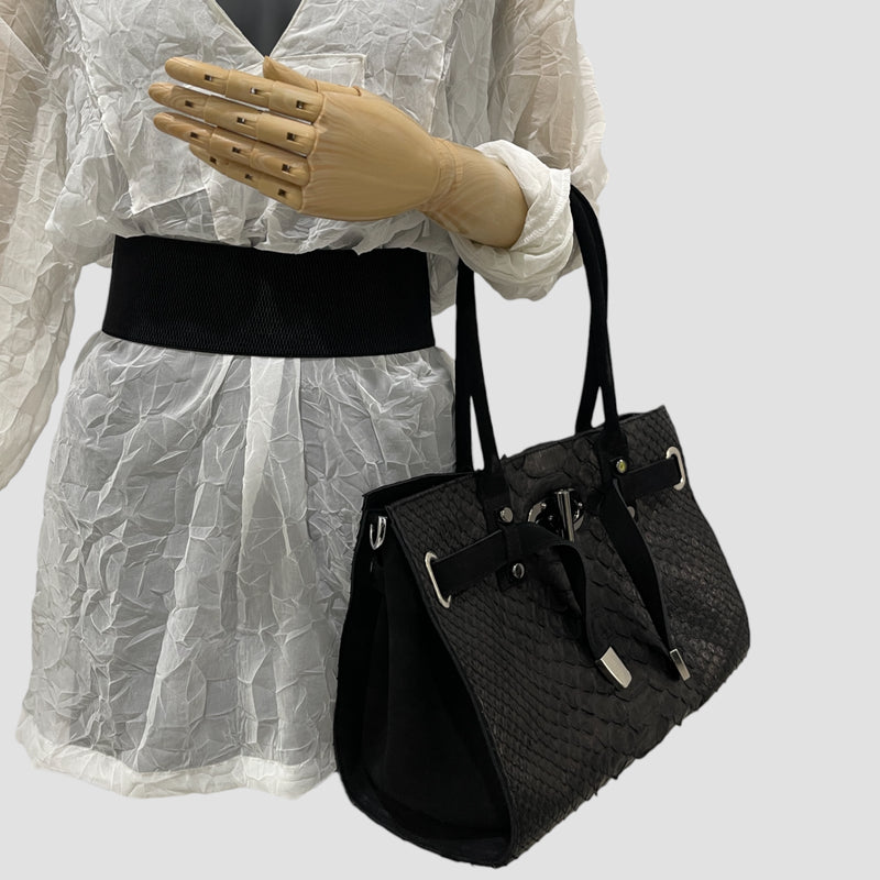 Dragon python leather bag